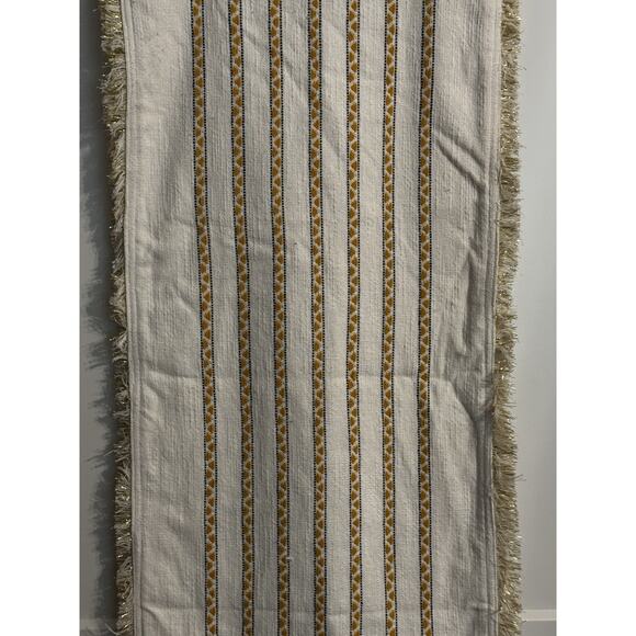 Max Studio Table Runner 16” X 90” Cream Animal Giraffe Print Stripe NWT - Picture 2 of 8
